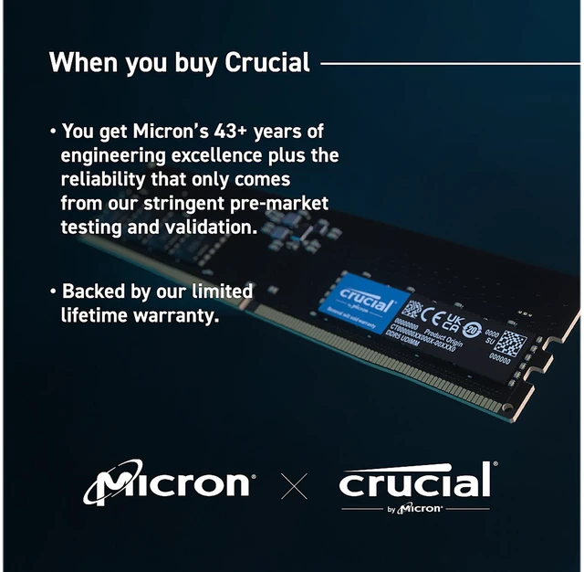 Crucial 32GB DDR5-5200 UDIMM Module - Image 5