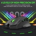 Wireless Gaming Mouse, 16000 DPI Adjustable, Bluetooth 5.2 & 2.4GHz Dual Mode, Lightweight, 10 Buttons, RGB Lighting, for PC Gaming & Office, Muzpu (Black)