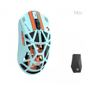 WLMouse Beast X Max - Blue/Orange, Omron Opticals, Solid Side