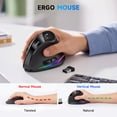AOC Ergonomic Mouse, Wireless Rechargeable Vertical Mouse, 200H Working Time, 4800 DPI Optical Tracking, Silent Button, RGB, 2.4GHz Programmable Mice for Laptop, Desktop, MacBook, Black: Electronics - Image 6