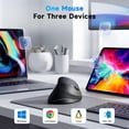 AOC Ergonomic Mouse, Wireless Rechargeable Vertical Mouse, 200H Working Time, 4800 DPI Optical Tracking, Silent Button, RGB, 2.4GHz Programmable Mice for Laptop, Desktop, MacBook, Black: Electronics - Image 2