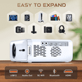 Aurzen Smart Projector, Native 1080P, WiFi and Bluetooth - Image 3