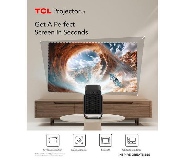Tcl C1 Smart Projector 4K Support, Compatible with Google TV, WiFi and Bluetooth - Image 5