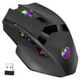 Wireless Gaming Mouse, 16000 DPI Adjustable, Bluetooth 5.2 & 2.4GHz Dual Mode, Lightweight, 10 Buttons, RGB Lighting, for PC Gaming & Office, Muzpu (Black)