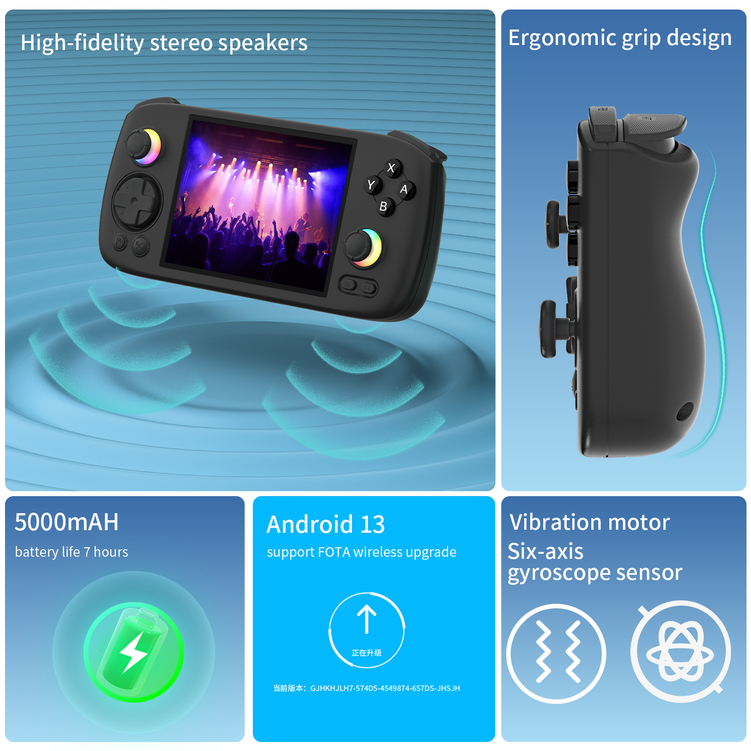 ANBERNIC RG 406H 4-inch IPS Screen Handheld Gaming Console Quad-core Android 13.0 RGB Hall Effect Joystick and Triggers Six-axis Gyro Video G - Image 3