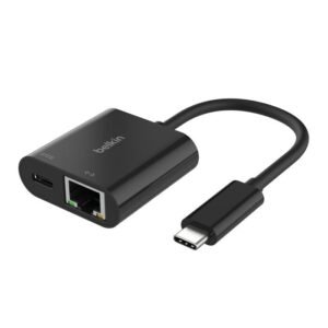 Connect USB-C to Ethernet + Charge Adapter 100W, Black